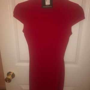 Red mini dress